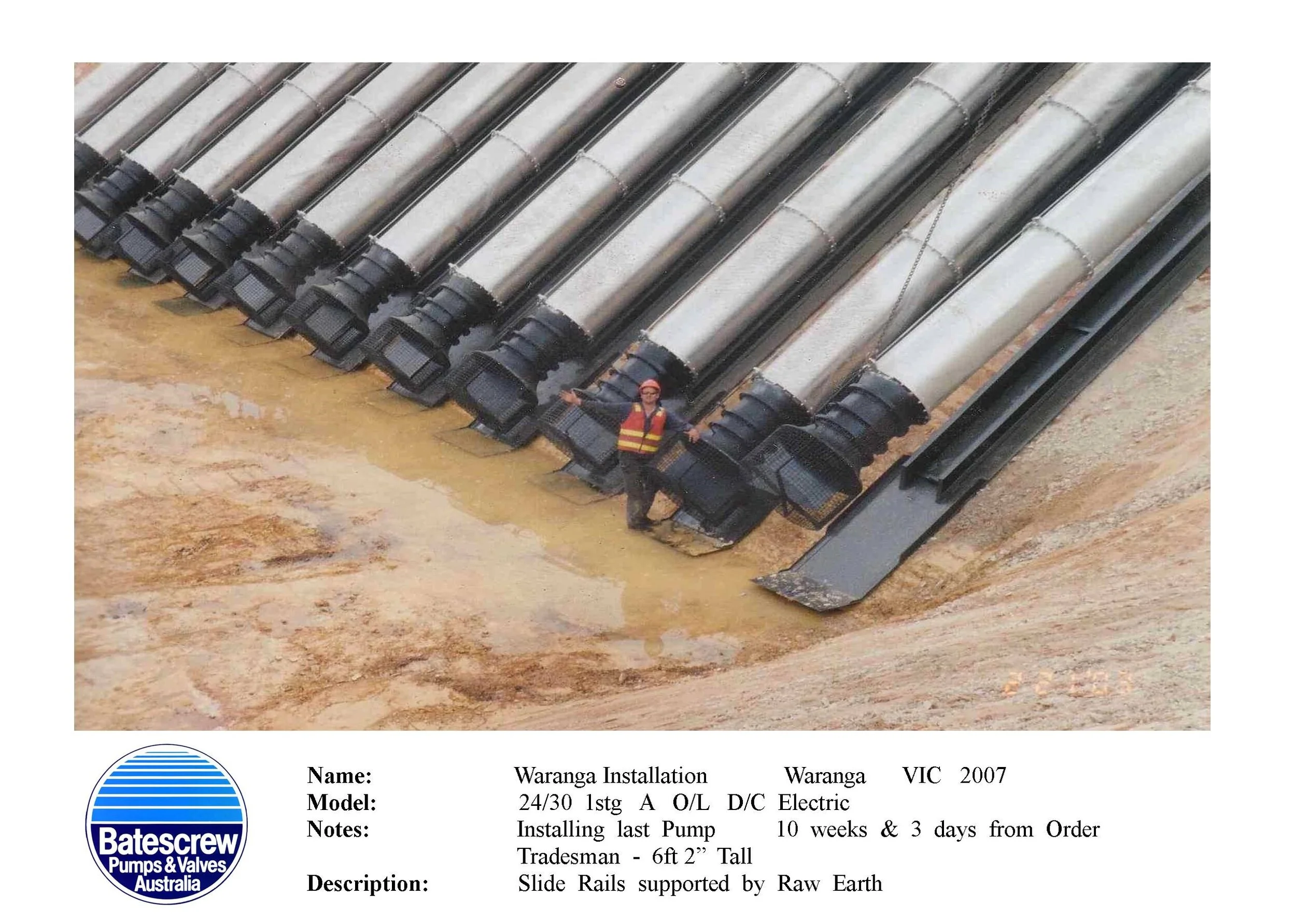 Waranga Basin pumping works installation